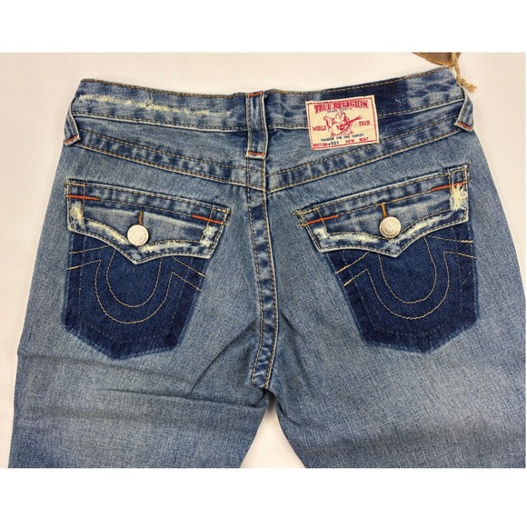 True Religion Vintage 2004 Twisted Destroyed Flare size 27 NWT ( RARE ) - Picture 5 of 13